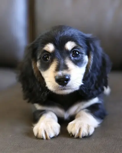 Onyx, Black & Cream puppy from a 2025 litter